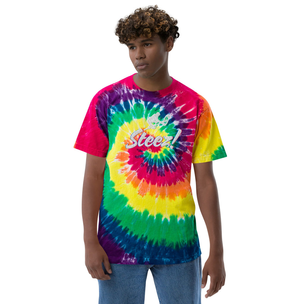 Steez ! - Oversized embroidered tie-dye t-shirt