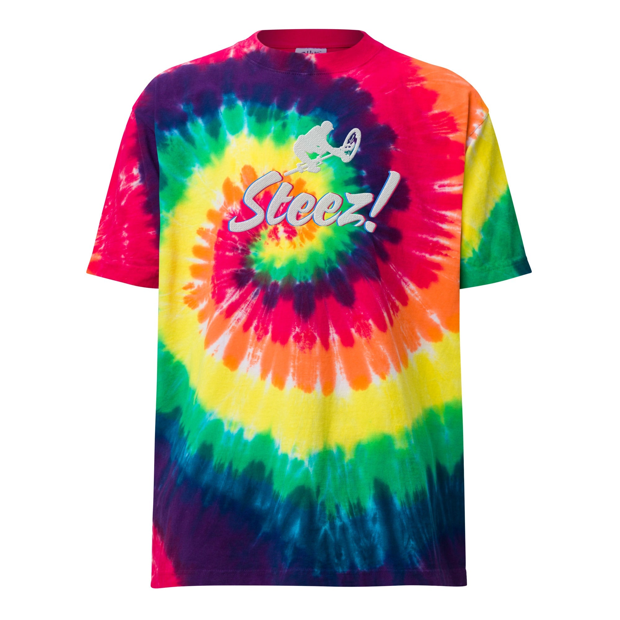 Steez ! - Oversized embroidered tie-dye t-shirt