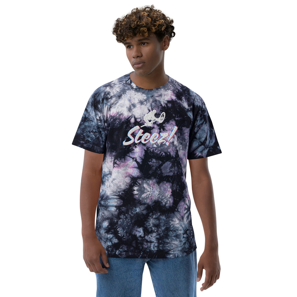 Steez ! - Oversized embroidered tie-dye t-shirt