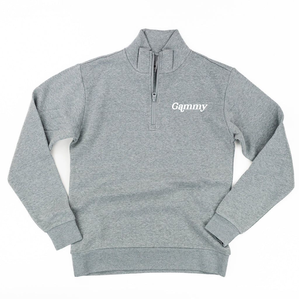 Mother's Day Quarter Zip Sweatshirt - Multiple Names + Colors Available (white thread)