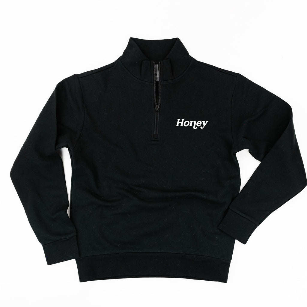 Mother's Day Quarter Zip Sweatshirt - Multiple Names + Colors Available (white thread)
