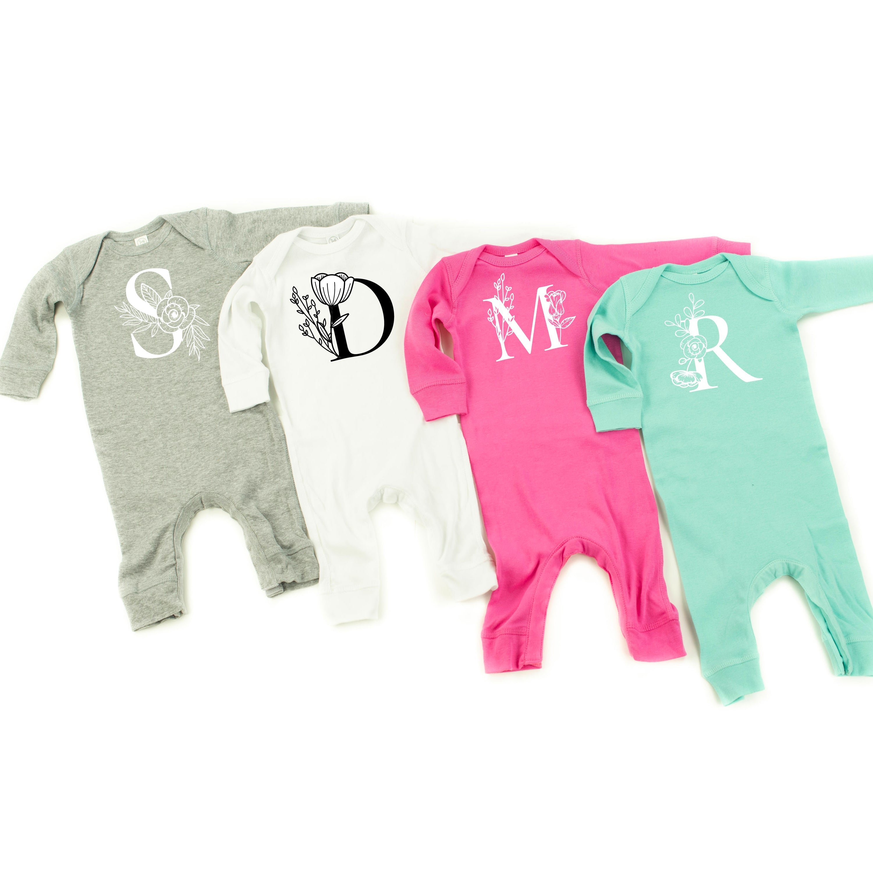 Floral Initials - Baby Sleeper