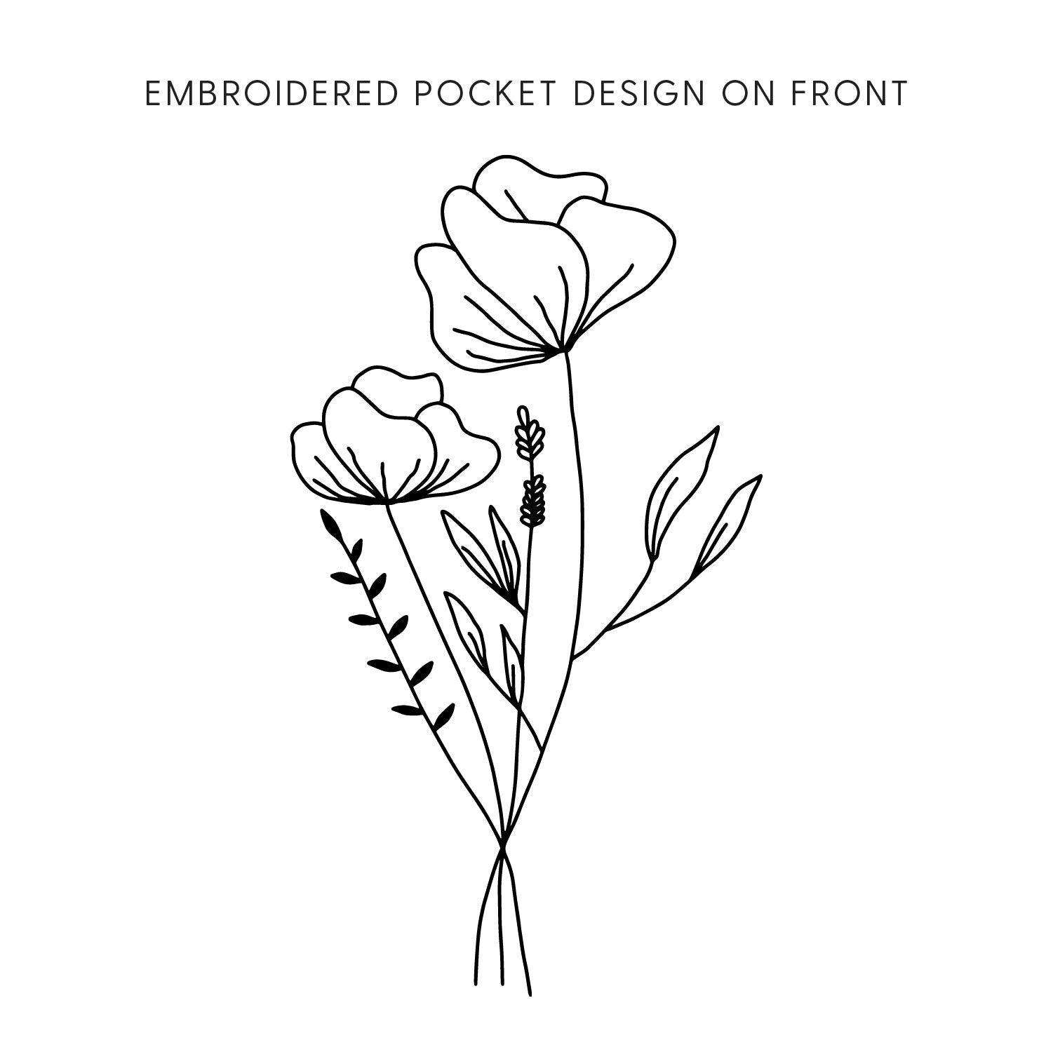 Embroidered/Printed PIGMENT Crewneck (pf&b) - Flowers / Still Growing