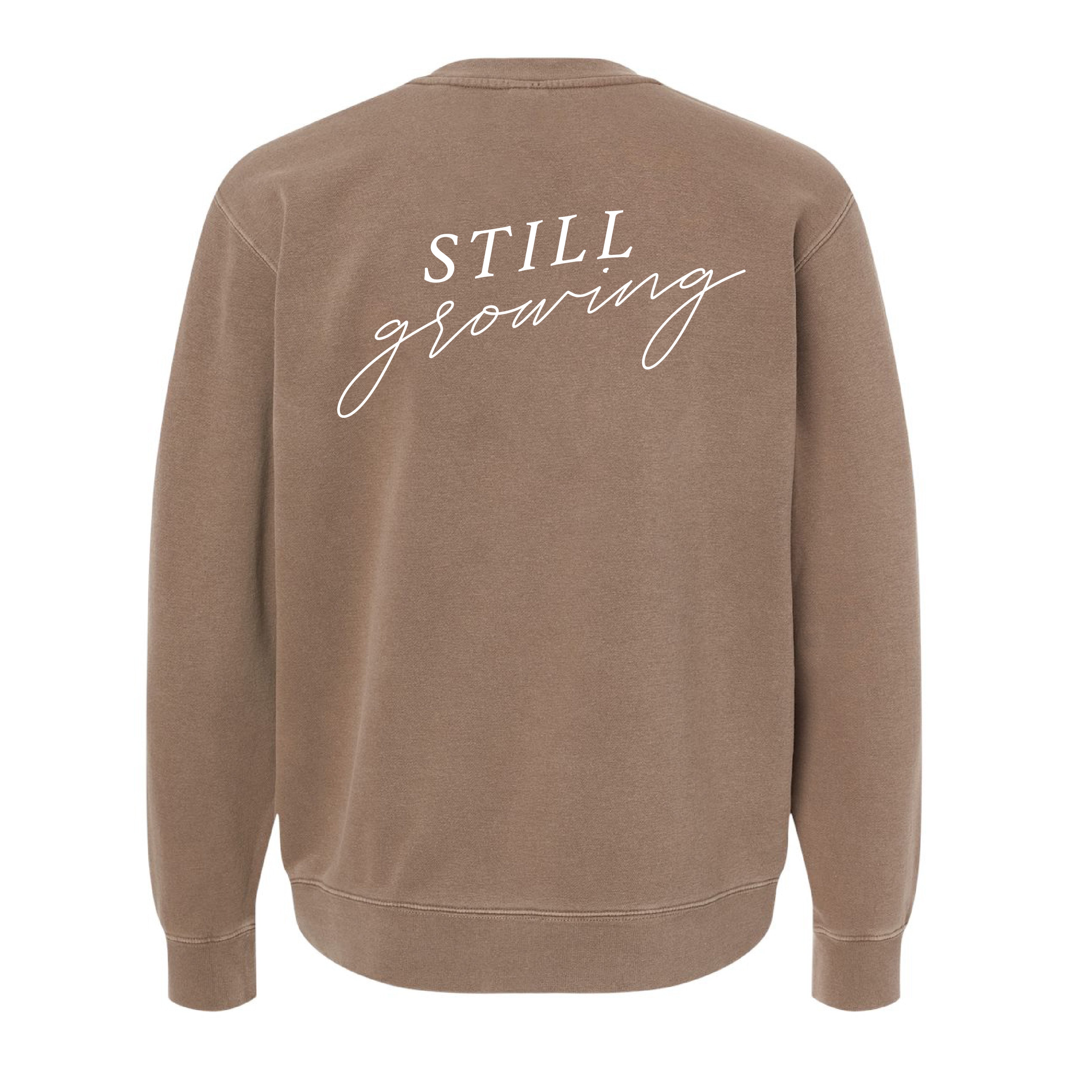 Embroidered/Printed PIGMENT Crewneck (pf&b) - Flowers / Still Growing
