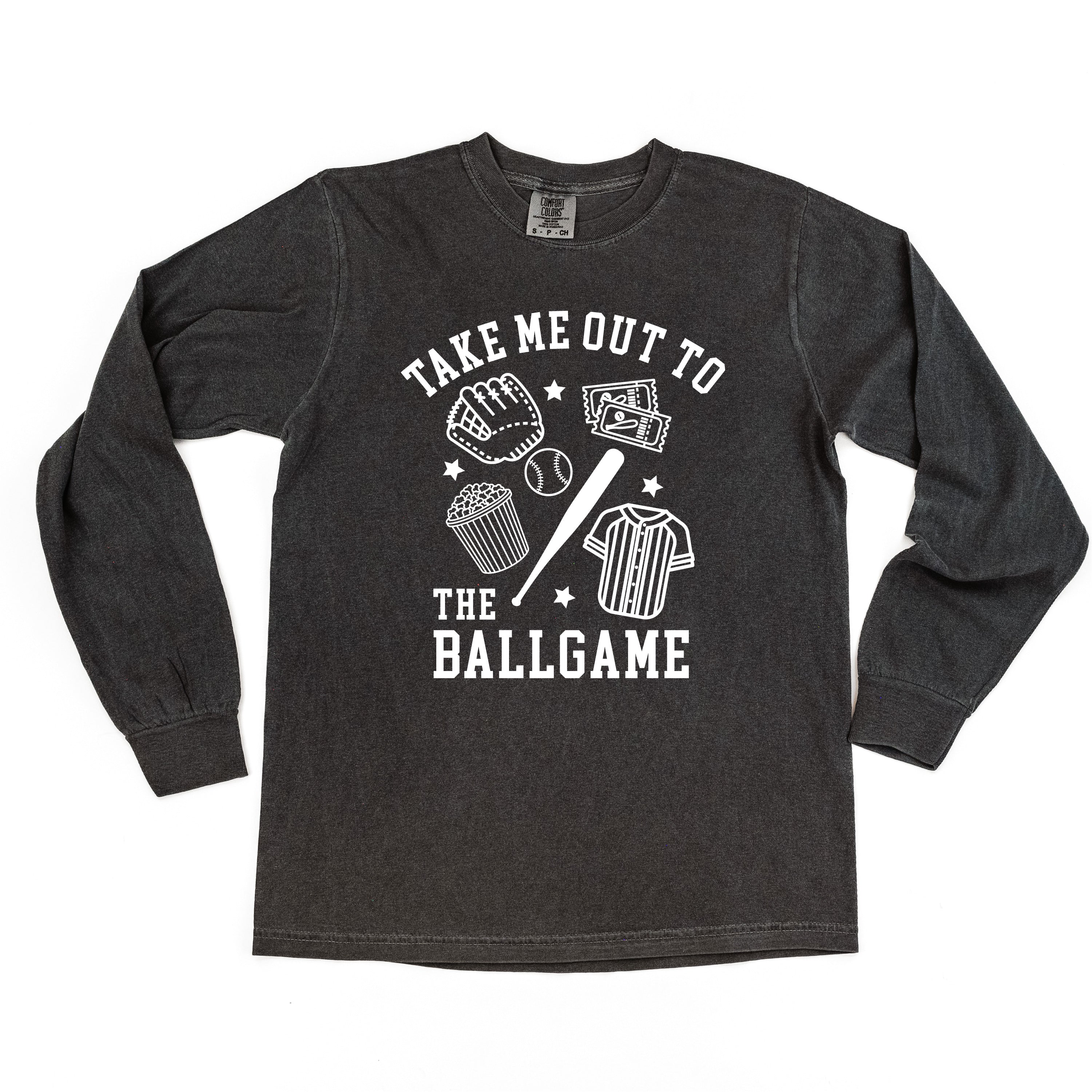 Take Me Out To The Ballgame - LONG SLEEVE Comfort Colors Tee