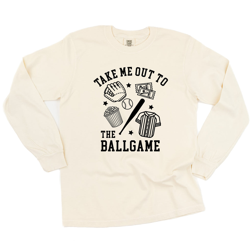 Take Me Out To The Ballgame - LONG SLEEVE Comfort Colors Tee