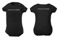Custom Text Front and Back Baby One Piece - You Pick the Text