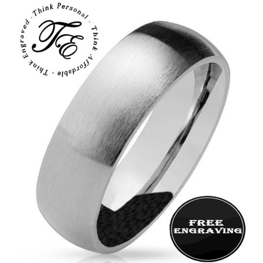 Men's Engraved Silver Promise Ring - Personalized Silver Promise Ring For Guys