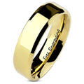 Personalized Engraved Men's Gold Promise Ring - Handwriting Ring
