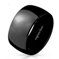Personalized Men's Wide 10mm Promise Ring - Engraved Handwriting Ring
