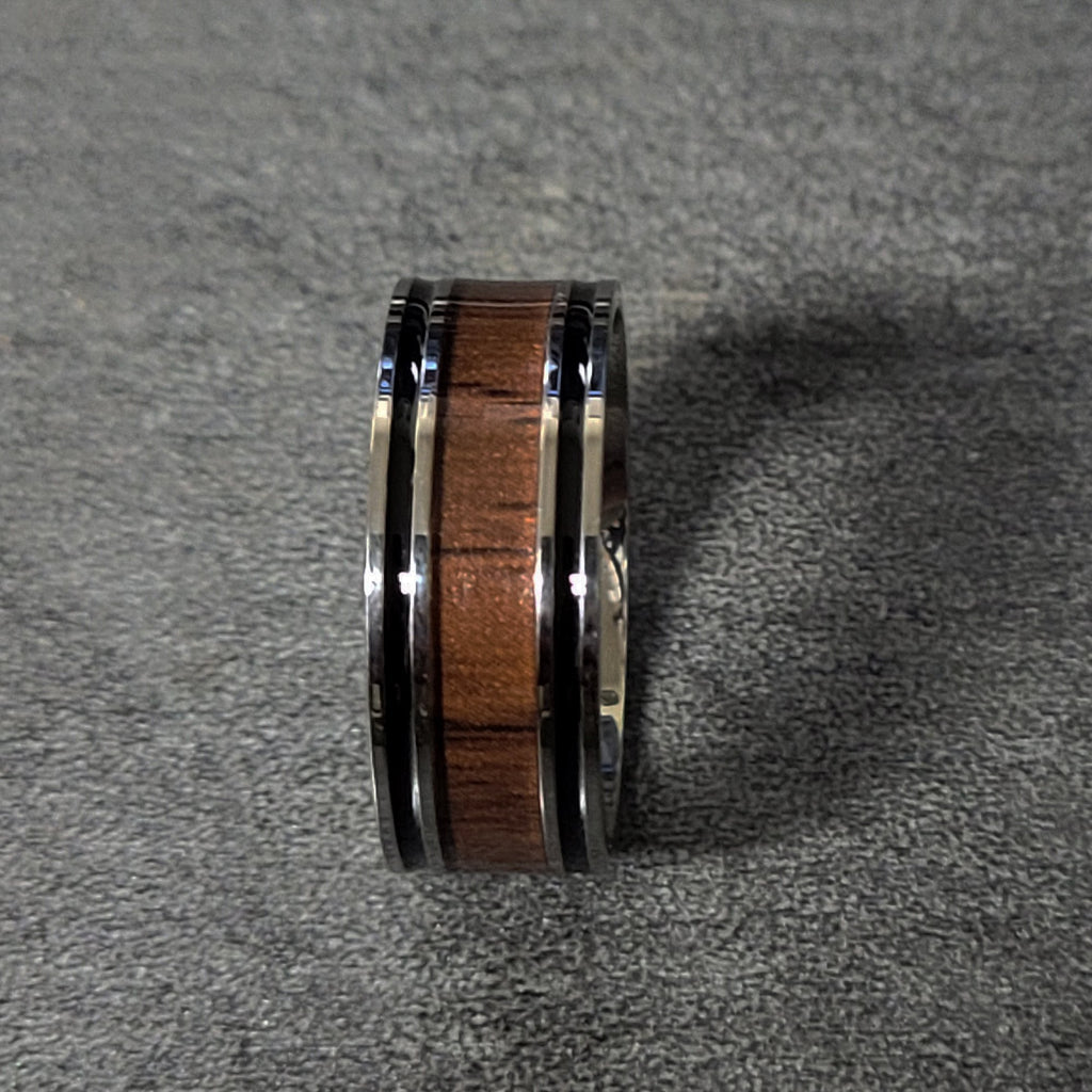 Custom Engraved Men's Wood Promise Ring - Personalized Promise Ring For Guys