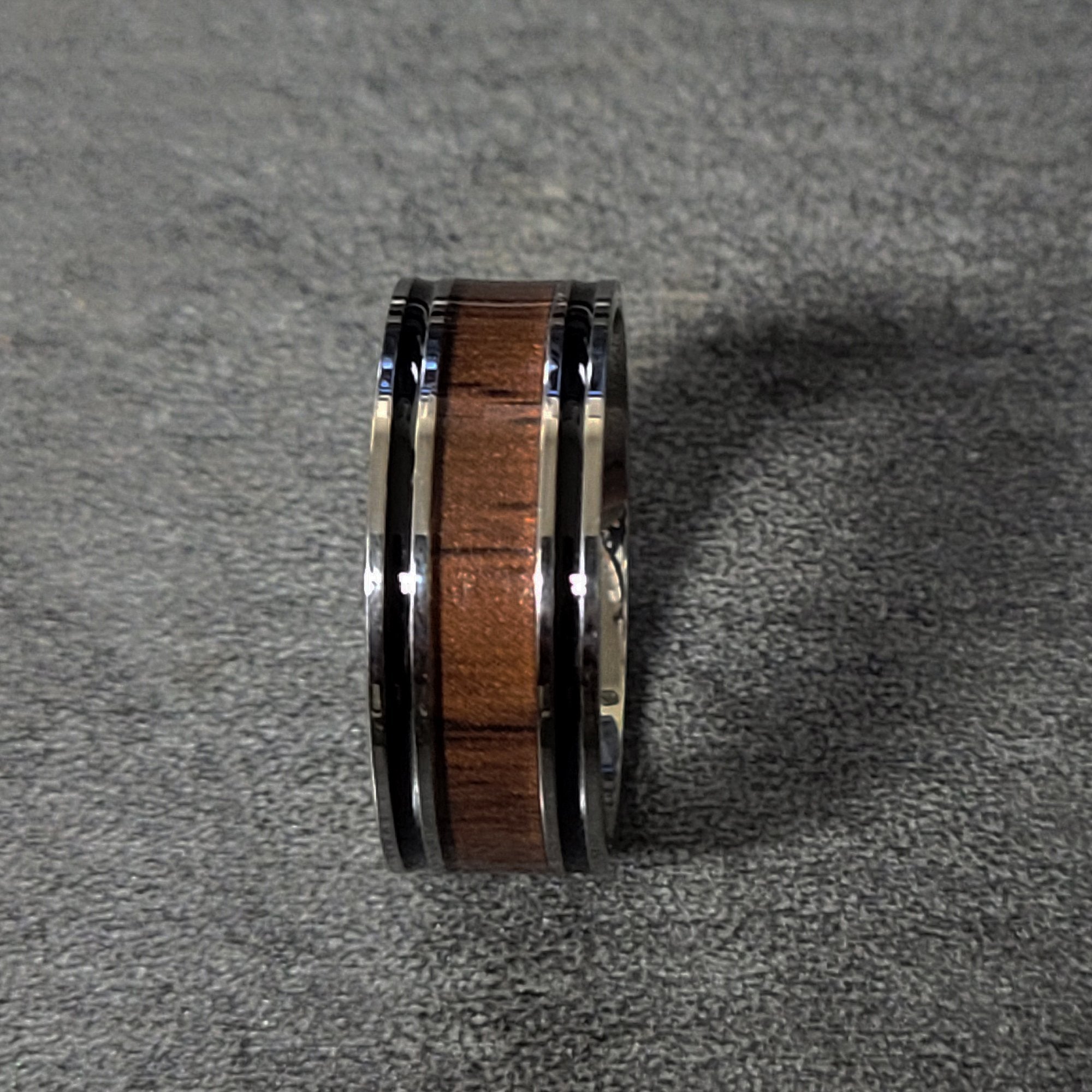 Custom Engraved Men's Wood Promise Ring - Personalized Promise Ring For Guys