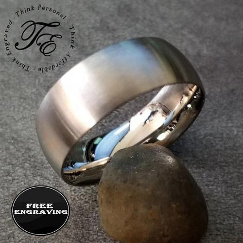 Men's Engraved Silver Promise Ring - Personalized Silver Promise Ring For Guys