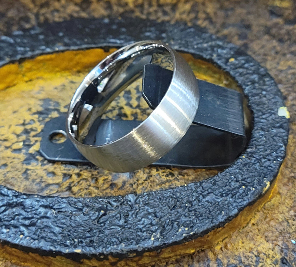 Men's Engraved Silver Promise Ring - Personalized Silver Promise Ring For Guys