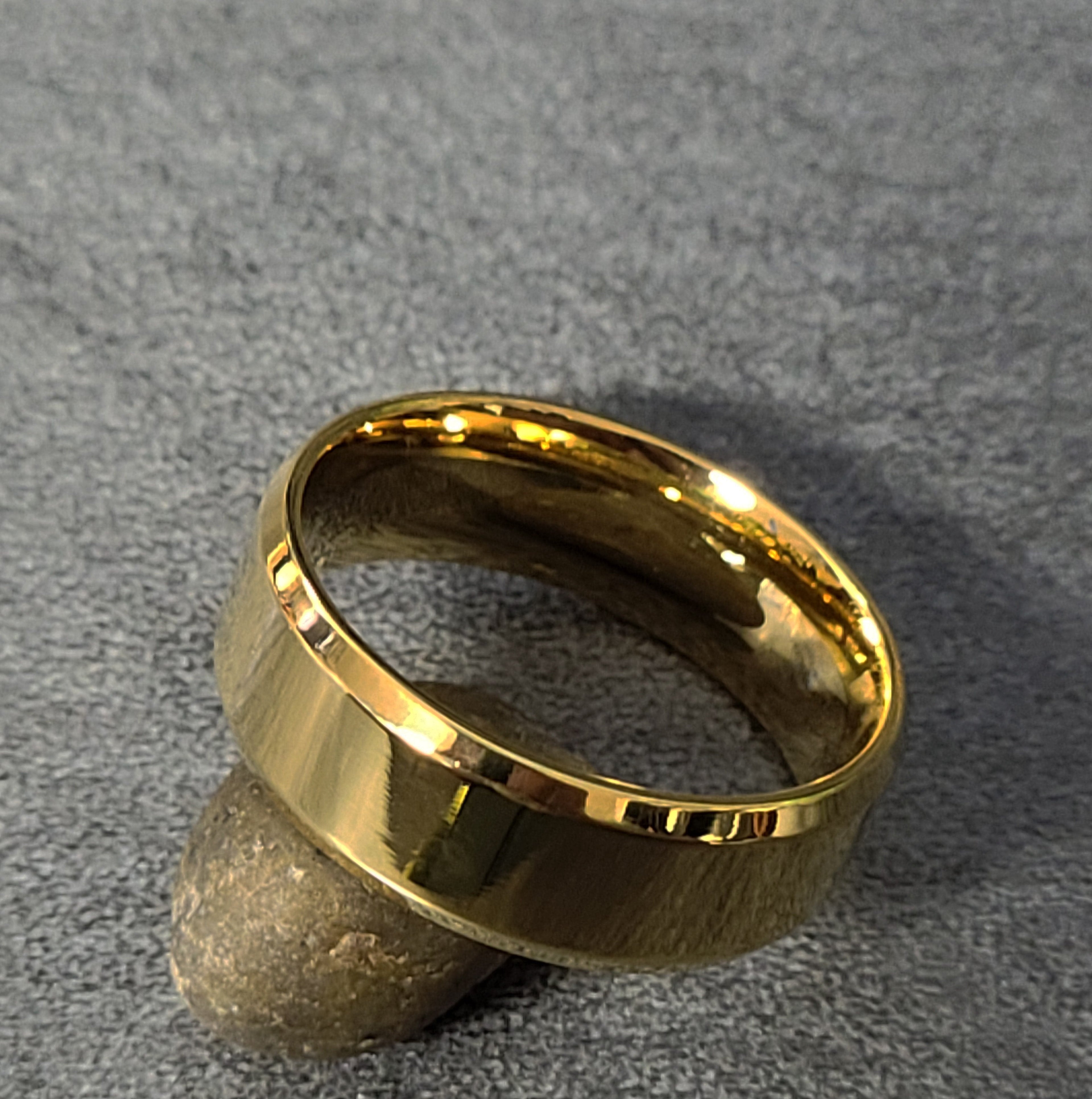 Personalized Engraved Men's Gold Promise Ring - Handwriting Ring