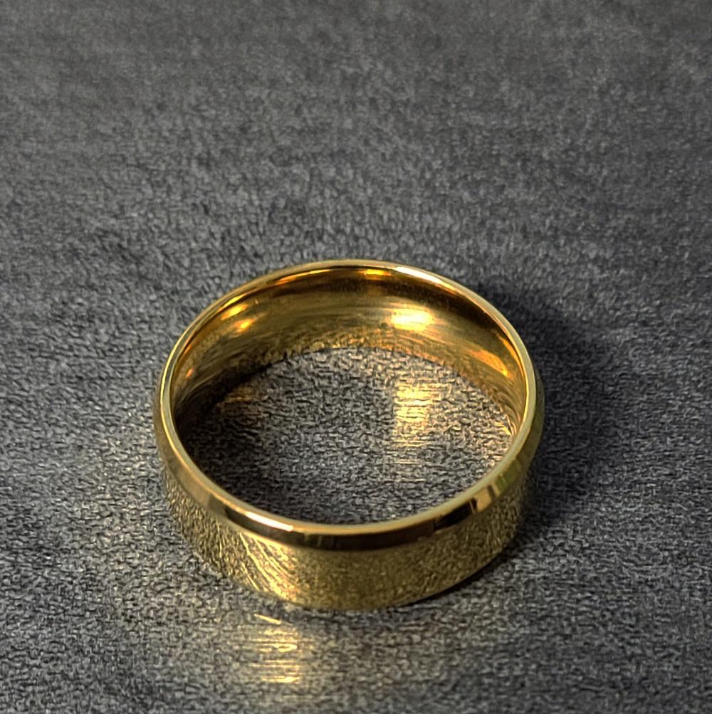 Personalized Engraved Men's Gold Promise Ring - Handwriting Ring