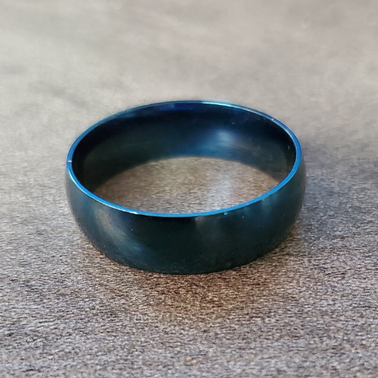 Engraved Men's Blue Promise Ring - Engraved Blue Promise Ring