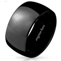 Personalized Men's Wide 10mm Wedding Ring - Engraved Handwriting Ring