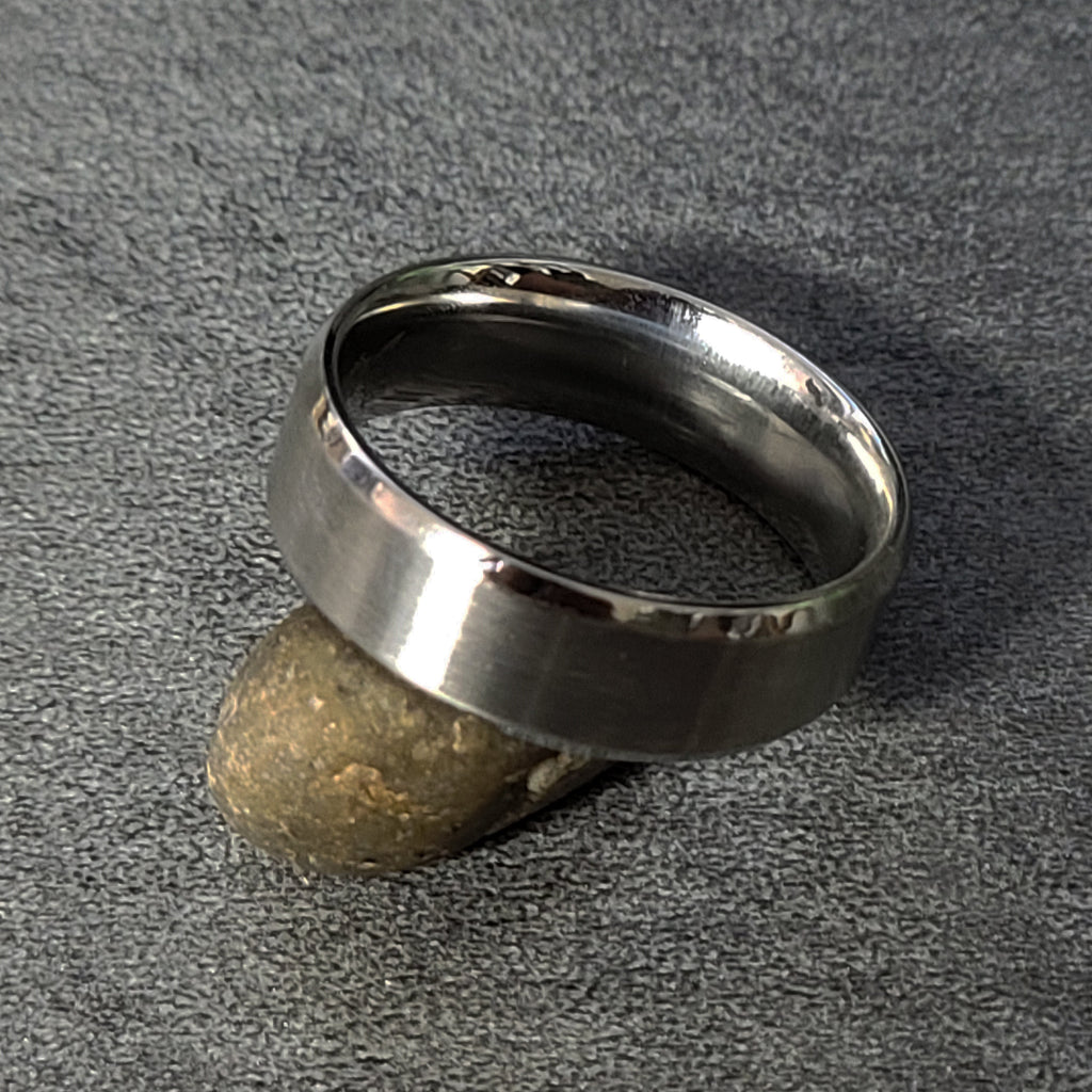 Engraved Men's Silver Wedding Band - Engraved Silver Wedding Ring