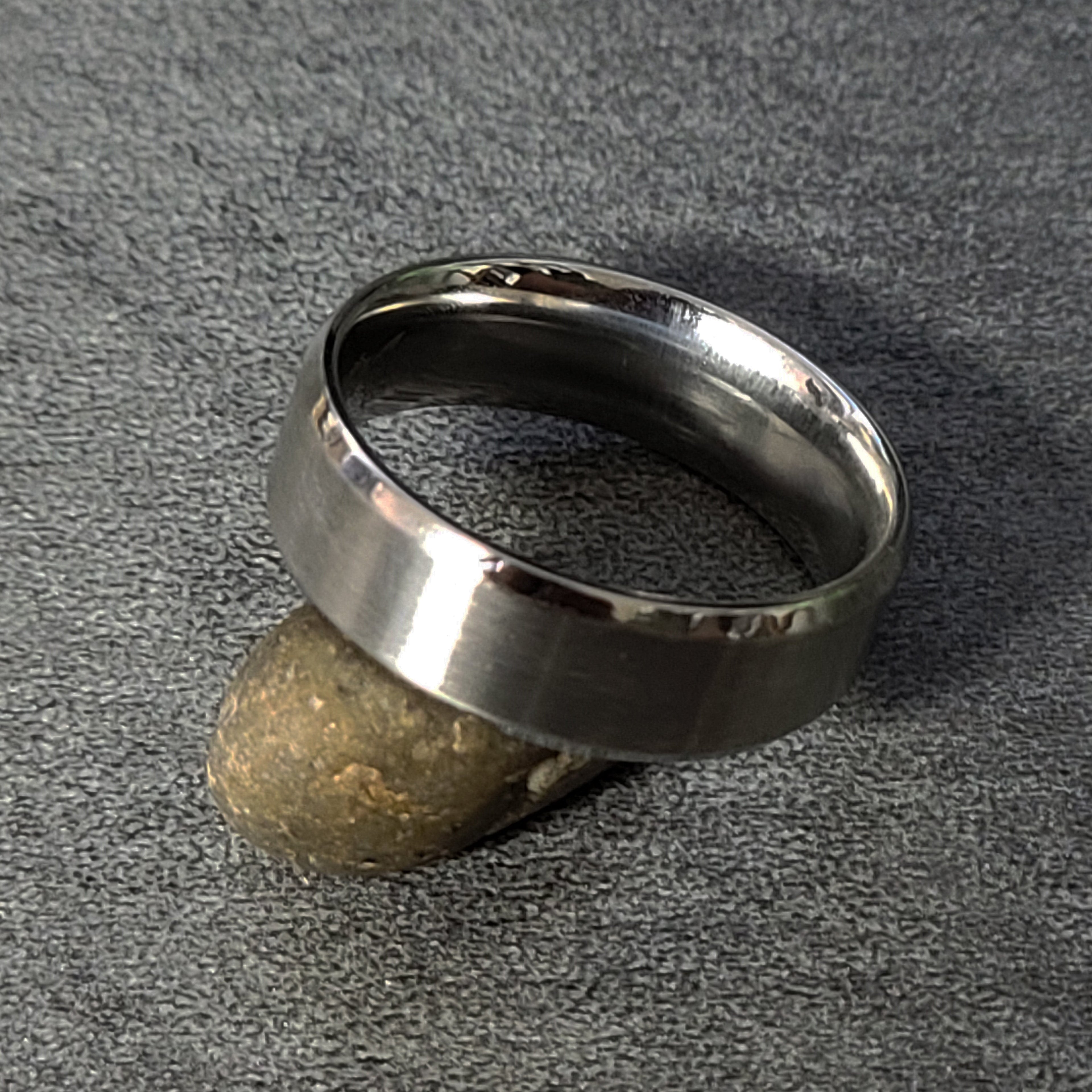 Engraved Men's Silver Wedding Band - Engraved Silver Wedding Ring