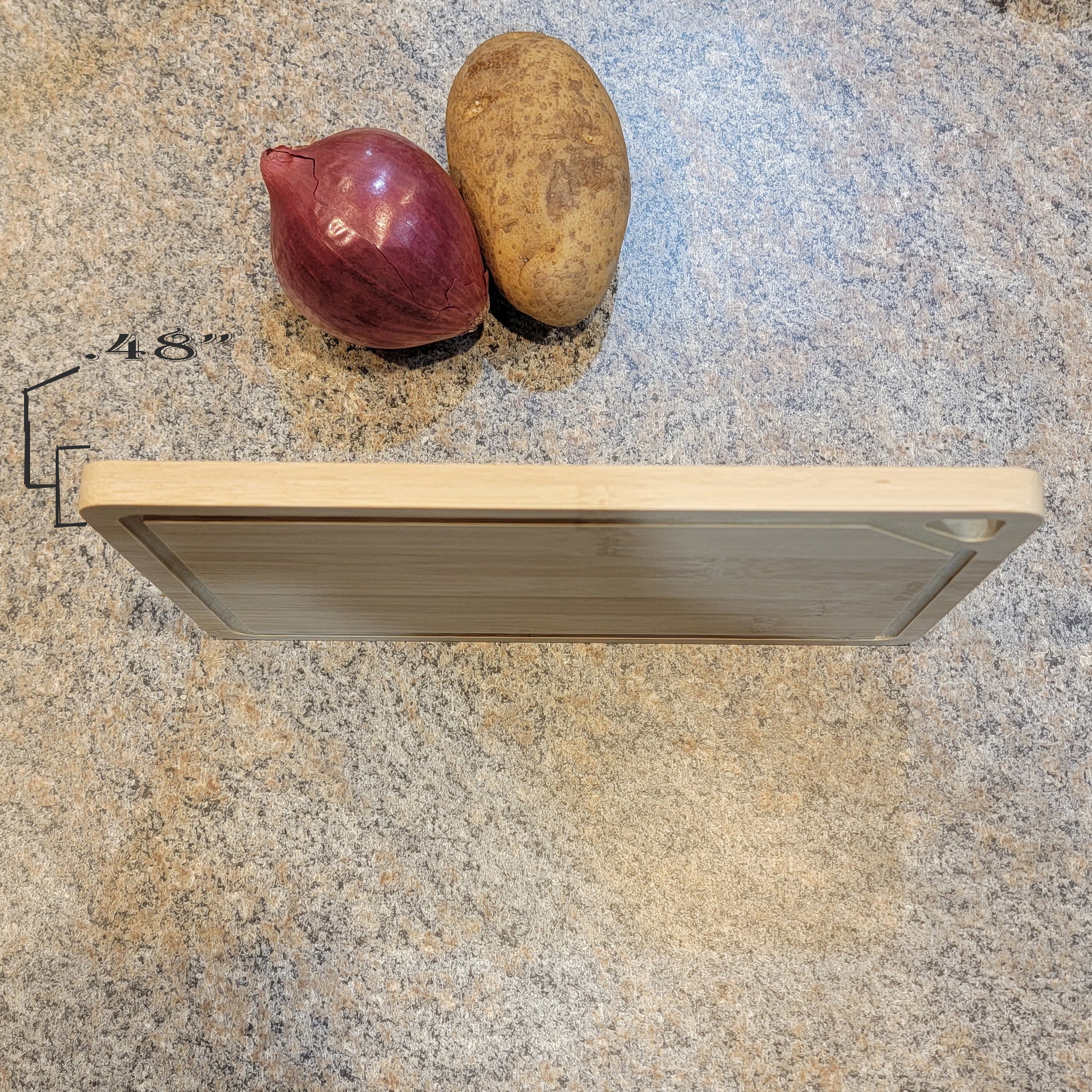 Engraved Handwriting Recipe Cutting Board with Wall Hanging Notch and Juice Groove