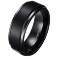 Personalized Men's Matte Black Promise Ring