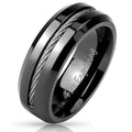 Personalized Wire Cable Promise Ring For Men - Handwriting Ring