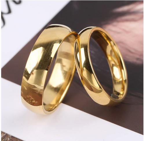 Engraved Men's Gold Wedding Ring - Engraved Men's Ring Handwriting Ring