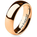 Engraved Men's Rose Gold Promise Ring - Engraved Men's Ring