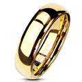 Personalized Women's Promise Ring - Dome Design 14k Gold Over Real Tungsten