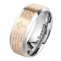 Personalized Women's Promise Ring - Christian Ring Rose Gold Stainless
