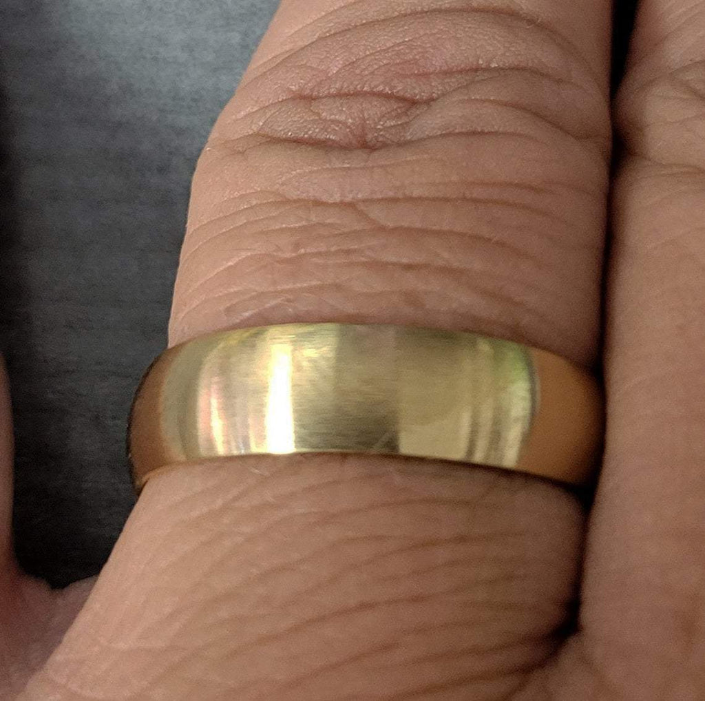 Custom Engraved Men's Matte Gold Promise Ring - Personalized Promise Ring For Him