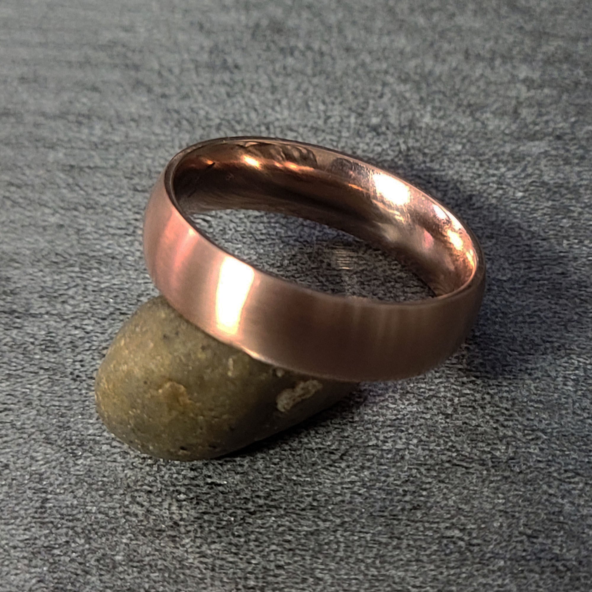 Men's Custom Engraved Rose Gold Promise Ring - Personalized Promise Ring For Him