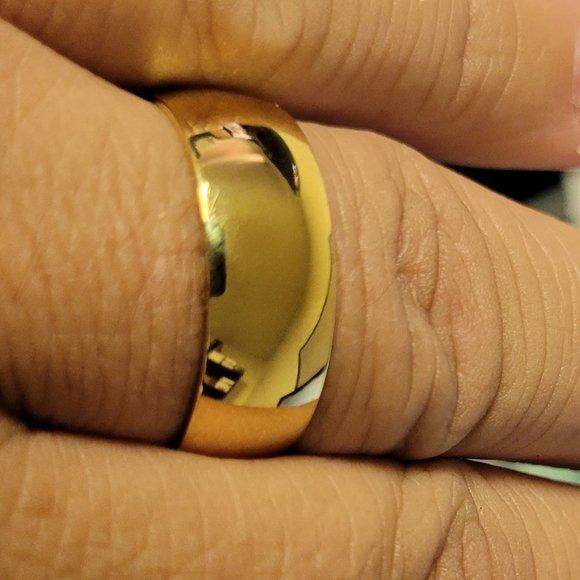 Engraved Men's Gold Titanium Promise Ring - Promise Ring For Guys