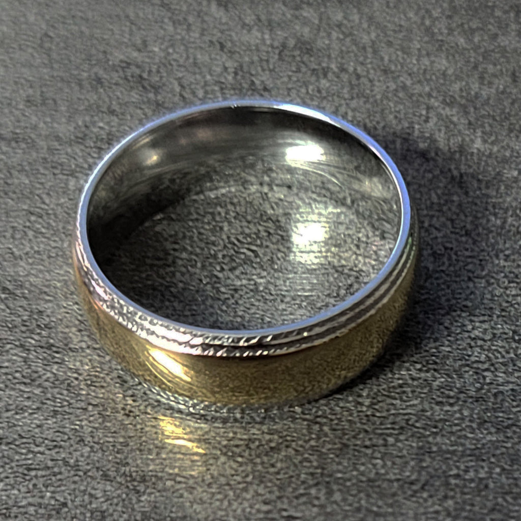 Personalized Men's Promise Ring - Xband 14k Gold Over Stainless Steel