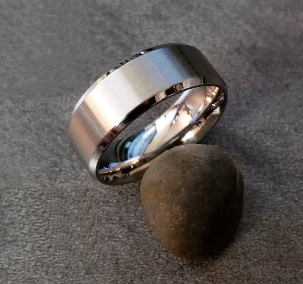 Engraved Men's Silver Promise Ring - Engraved Men's Ring