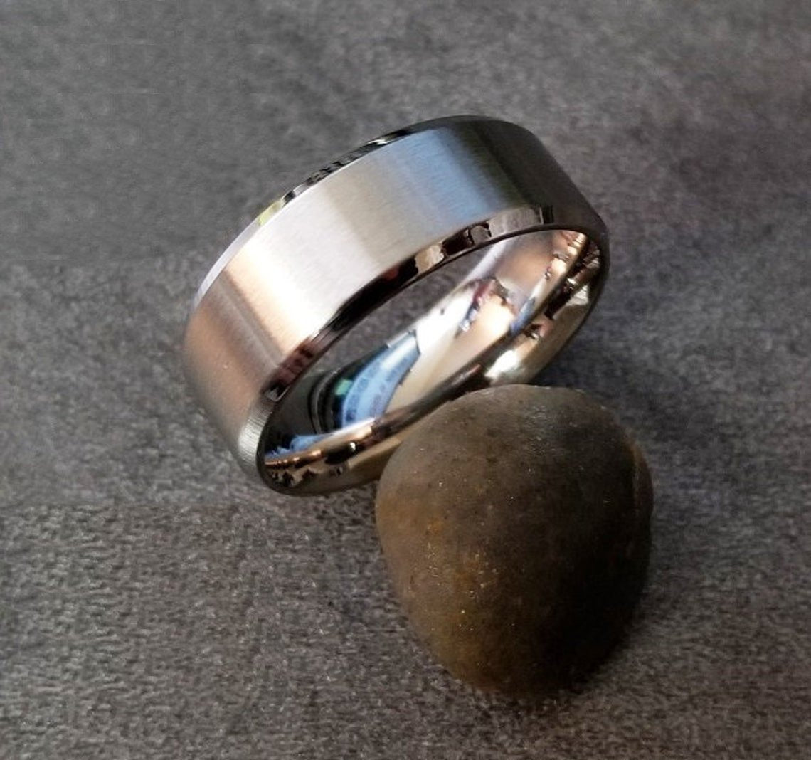 Engraved Men's Silver Promise Ring - Engraved Men's Ring