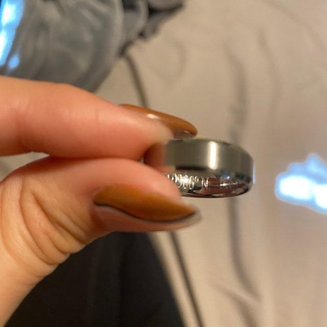 Engraved Men's Silver Promise Ring - Engraved Men's Ring