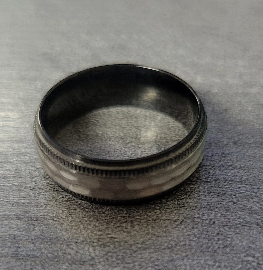 Personalized Men's Titanium Promise Ring - Engraved Men's Promise Ring