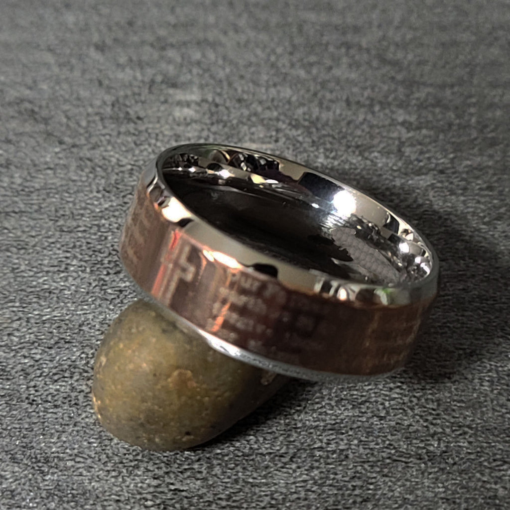 Personalized Women's Promise Ring - Christian Ring Rose Gold Stainless