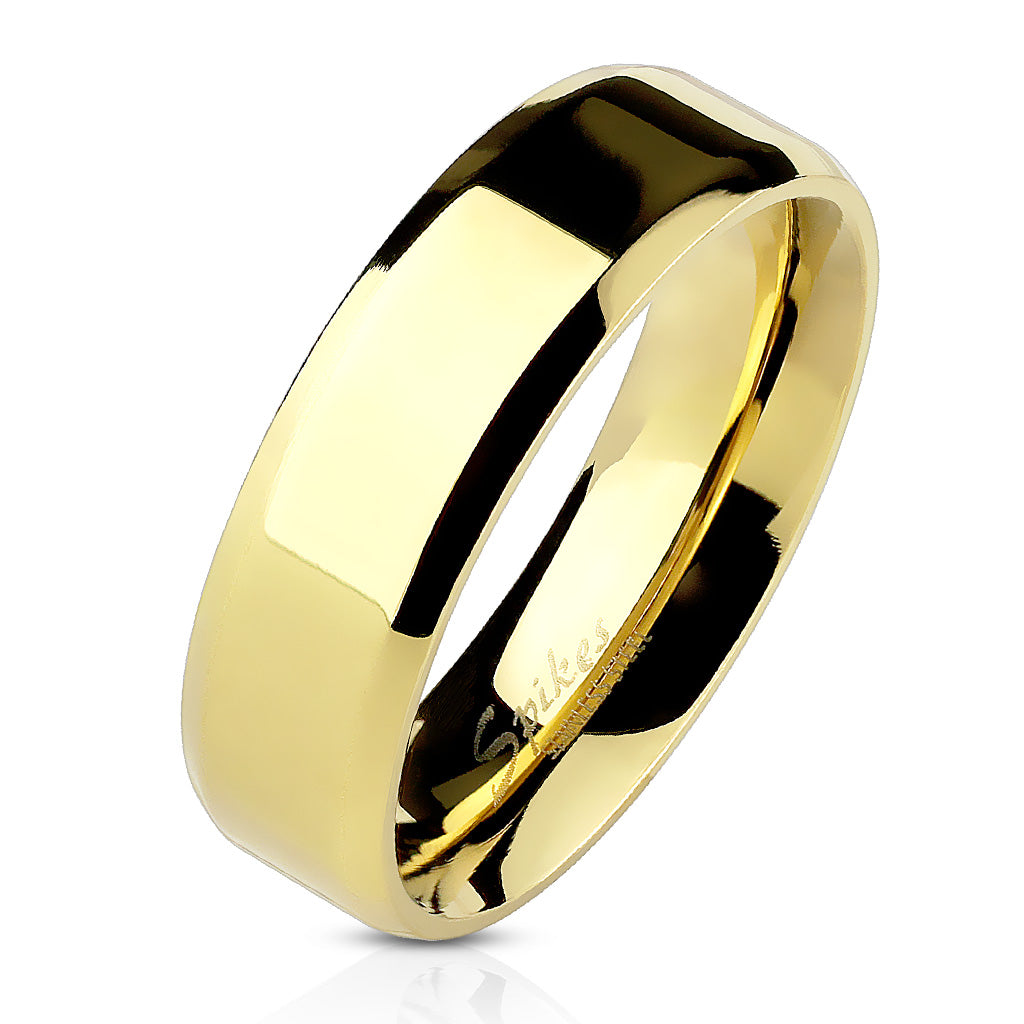 Personalized Women's Wedding Band - 14k Gold Over Stainless Steel