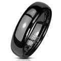 Custom Engraved Men's Black Tungsten Wedding Ring - Wedding Ring For Guy's