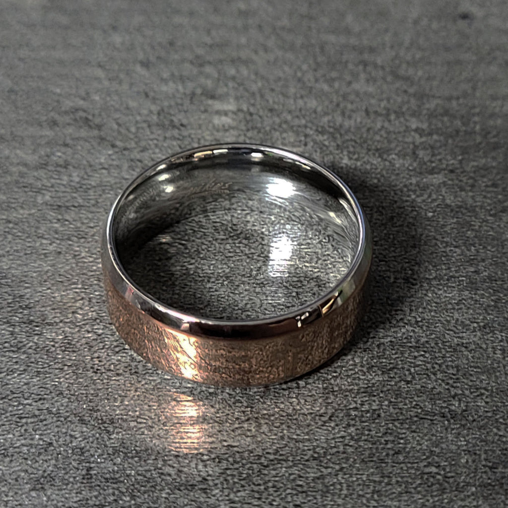 Engraved Men's Christian Cross Wedding Ring - Lord's Prayer Ring Engraved