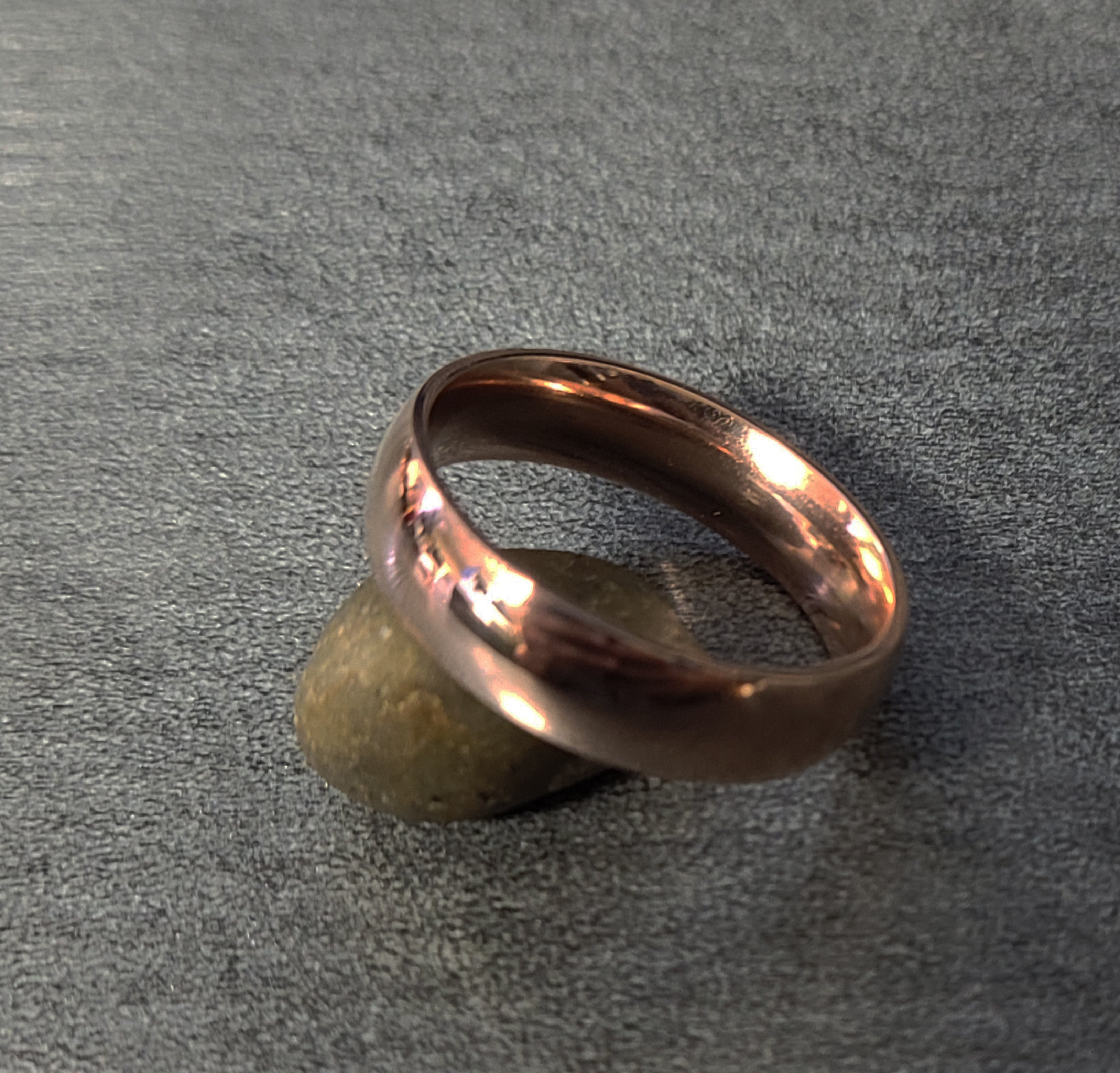 Engraved Men's Rose Gold Wedding Ring Band - Engraved Men's Ring