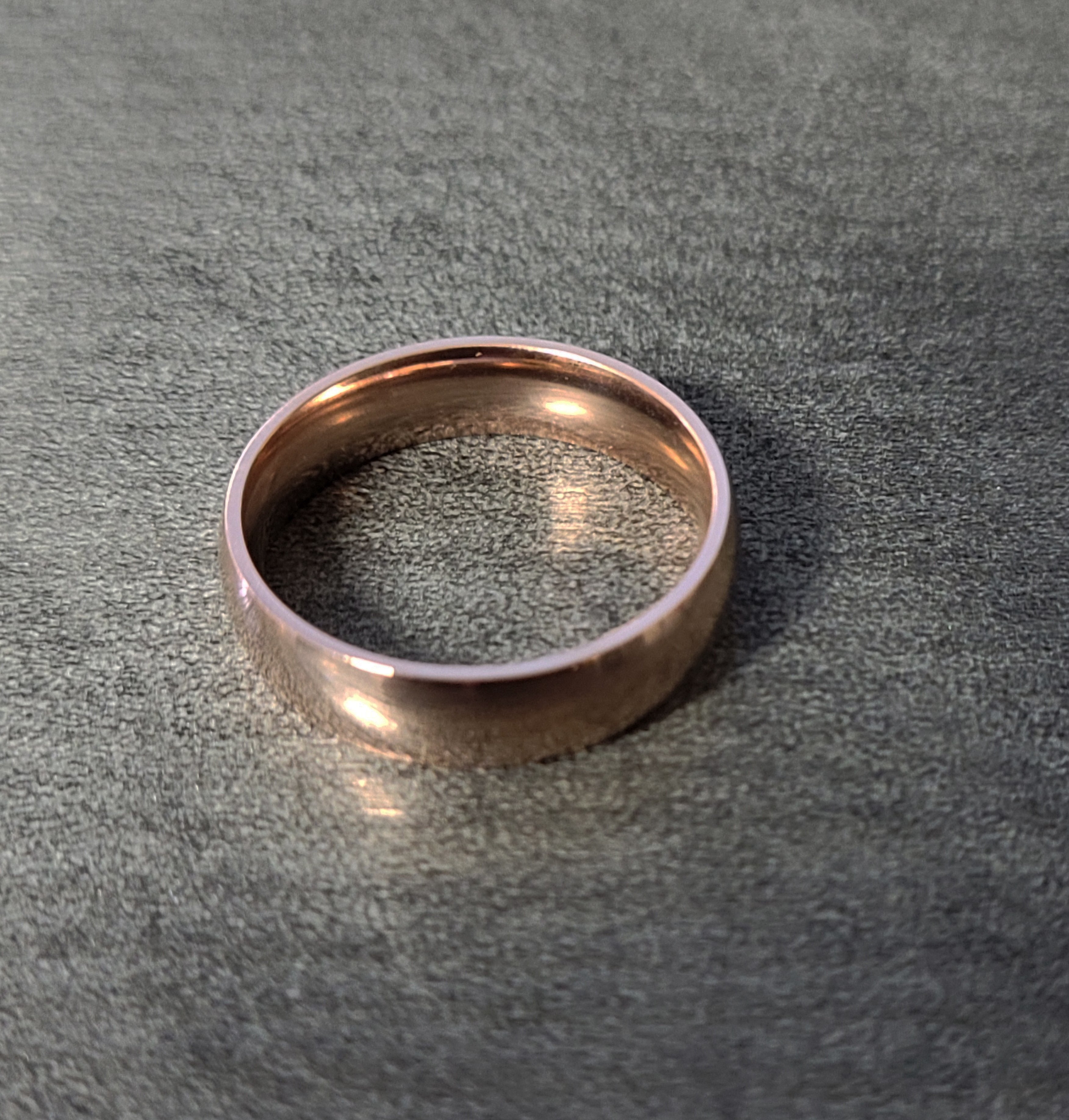 Engraved Men's Rose Gold Wedding Ring Band - Engraved Men's Ring