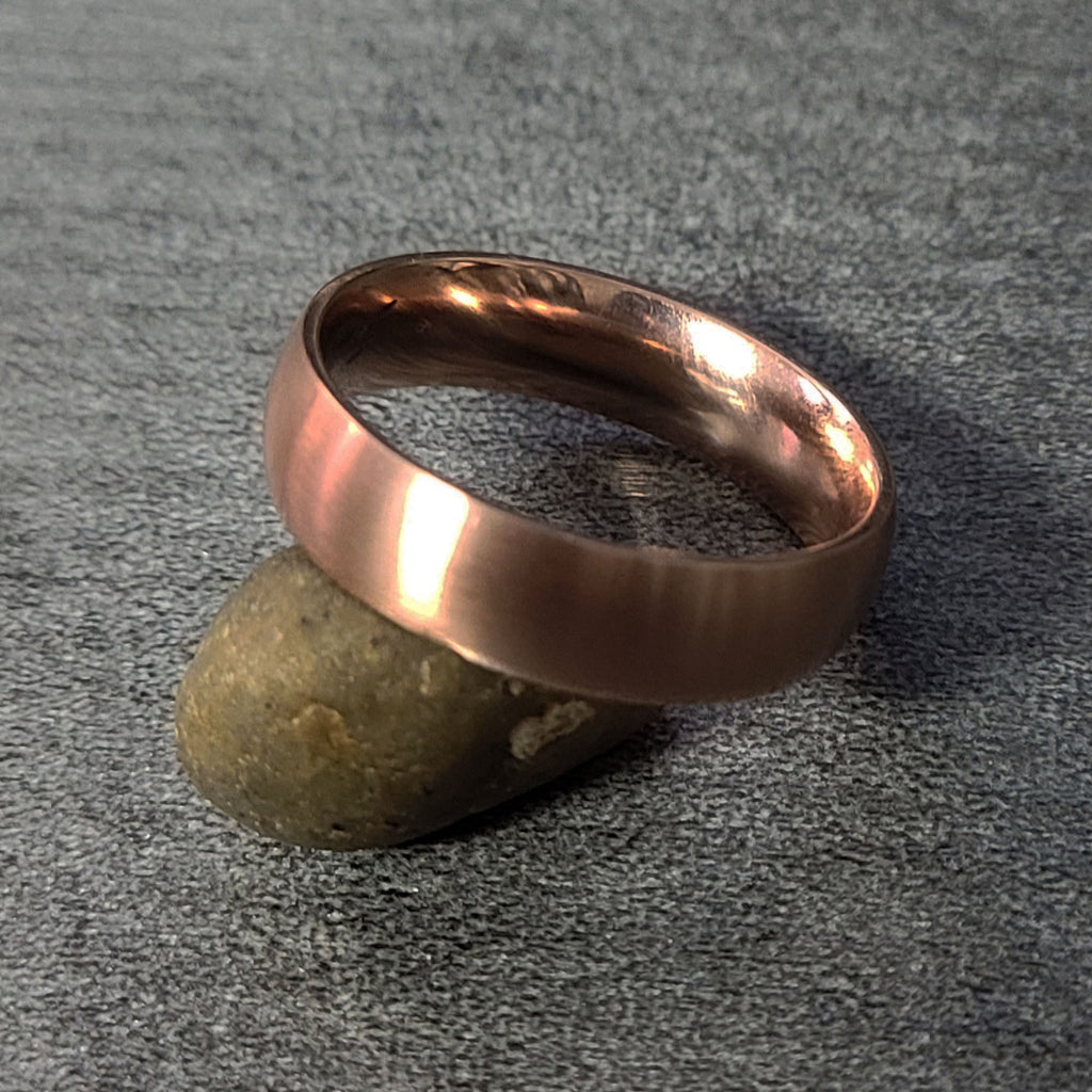 Men's Custom Engraved Rose Gold Wedding Ring - Personalized Wedding Ring For Him