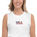 Suns out Guns out - Embroidery / Print hybrid Muscle Shirt