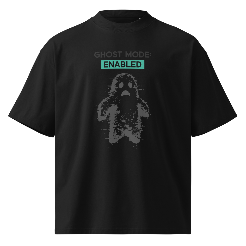 Ghost Mode: Enabled – Oversized Organic High-Neck T-Shirt