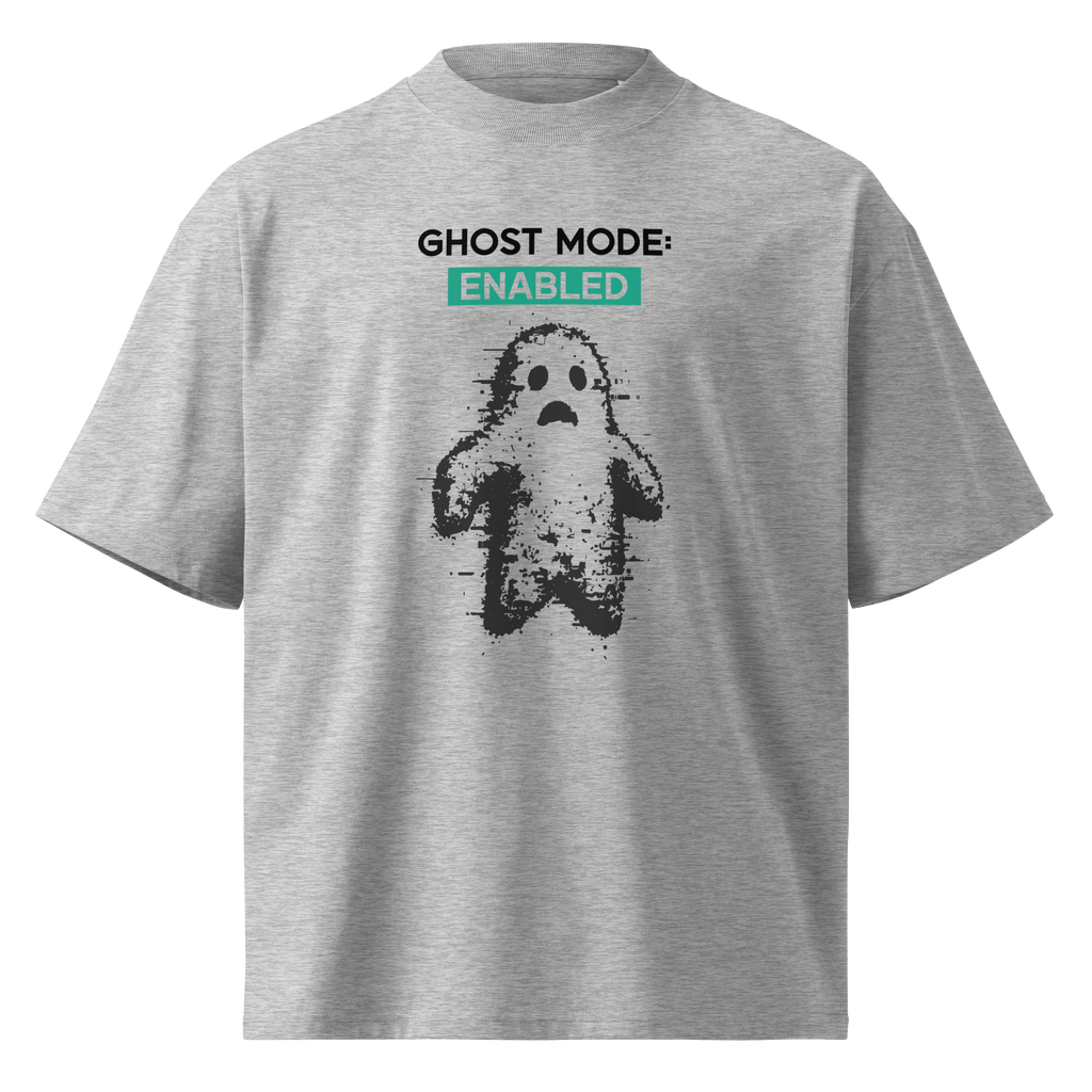 Ghost Mode: Enabled – Oversized Organic High-Neck T-Shirt