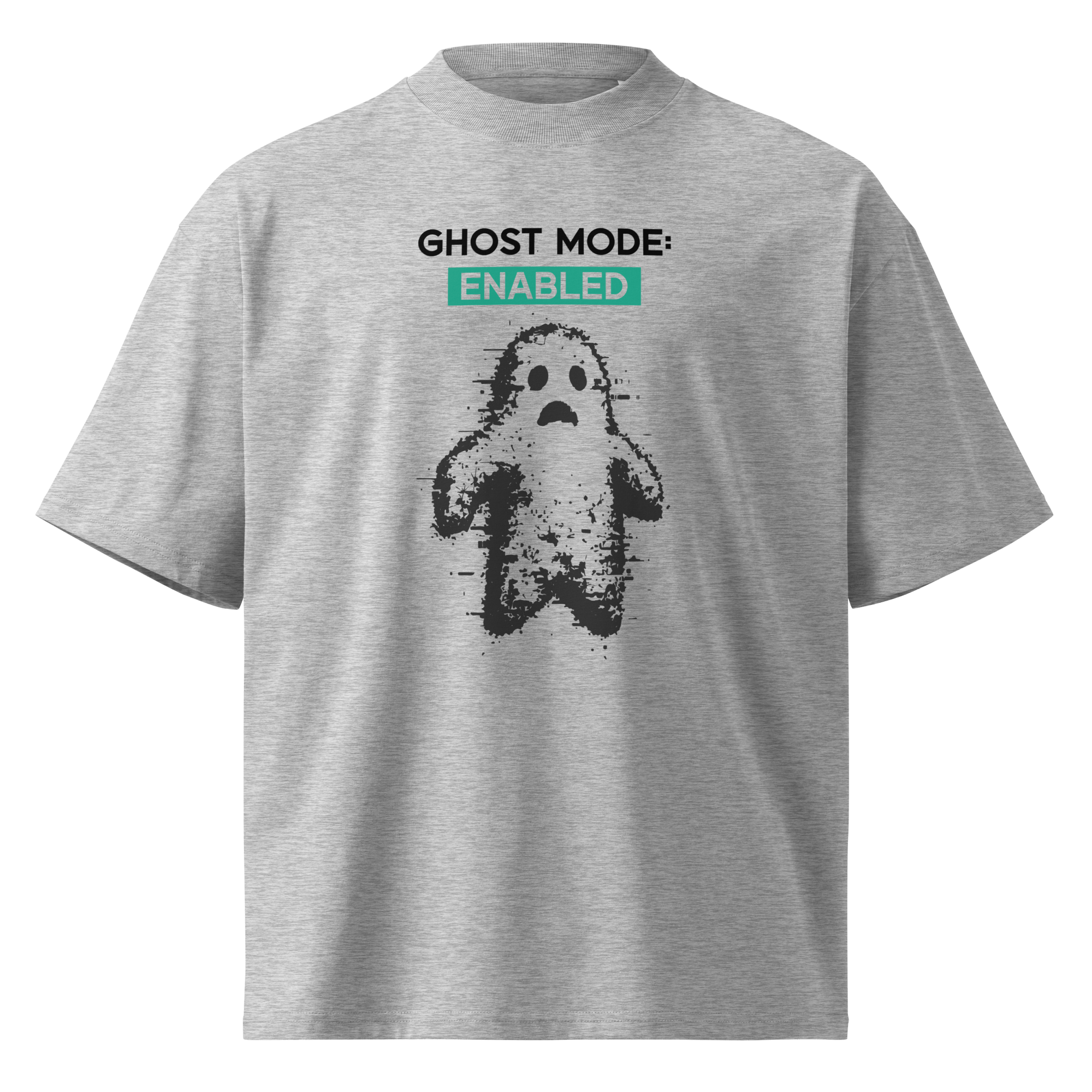 Ghost Mode: Enabled – Oversized Organic High-Neck T-Shirt